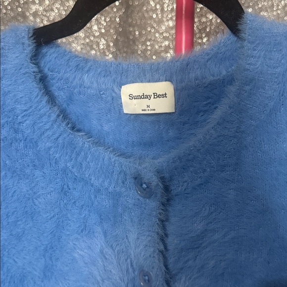 Aritzia Sunday Best Carmen Cardigan Soft Blue Button-Up - Picture 4 of 8